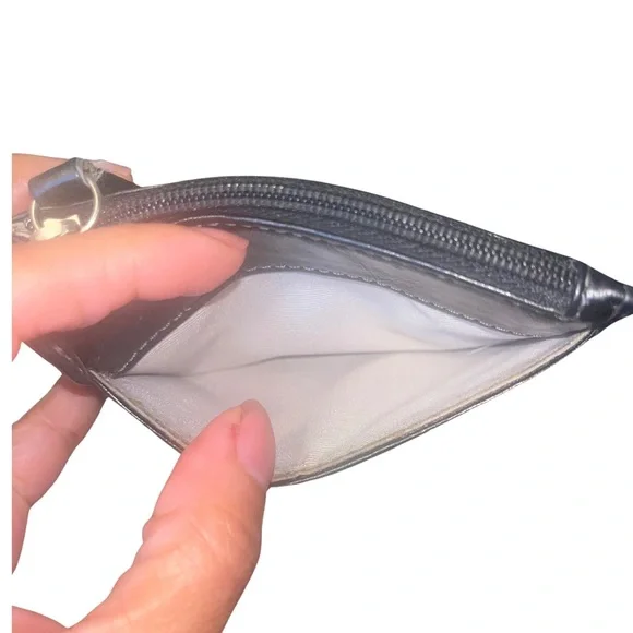 Coach Black Leather Mini Skinny ID Card Holder - Picture 8 of 9